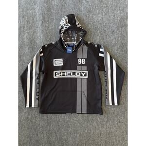 Shelby Official Apperal Men's Black White Pullover Hoodie Size Large- NWT